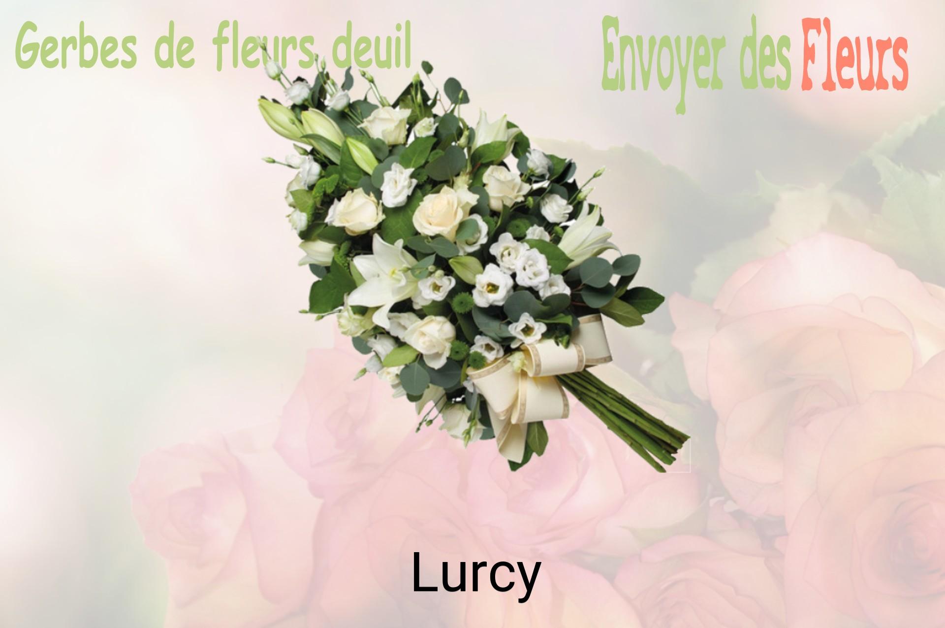 Gerbe de fleurs de deuil livrée à Lurcy